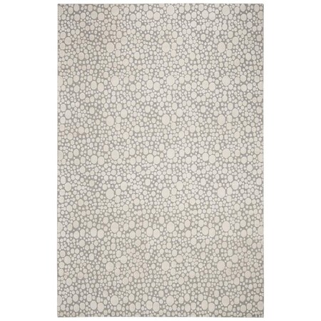Safavieh 9 x 12 ft. Rectangle Mirage Contemporary Area Rug Silver & Cream MIR680G-9